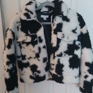 Cow print  TOPSHOP coat